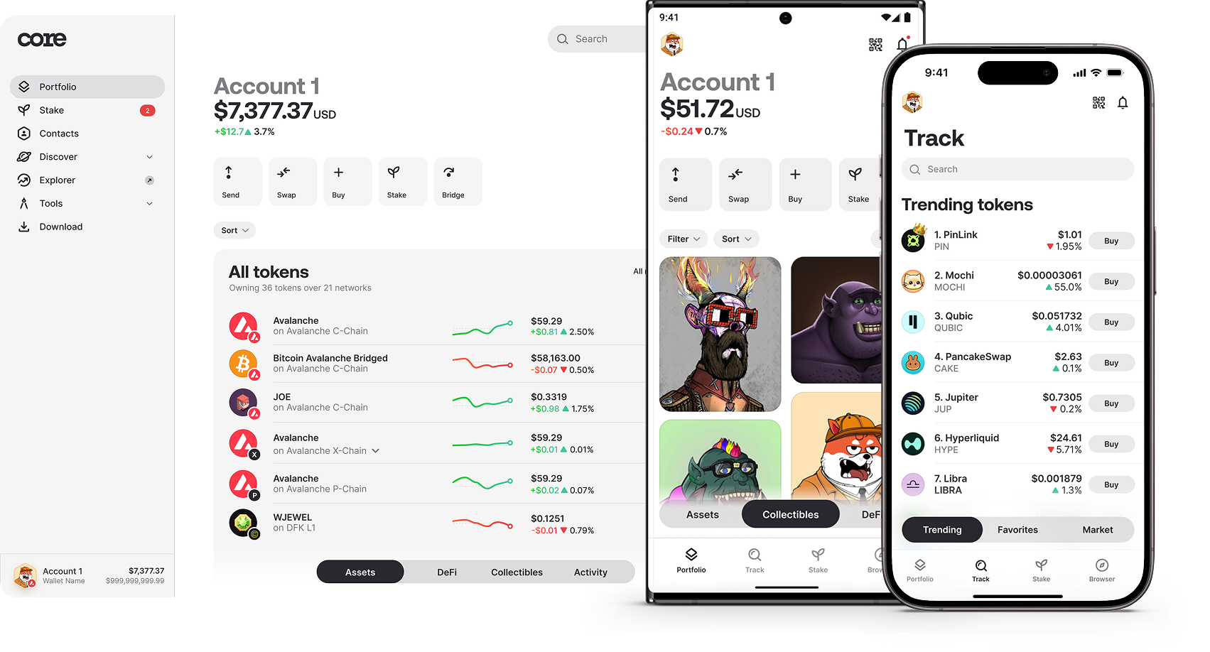 Core Web Desktop UI - Tema ligero
